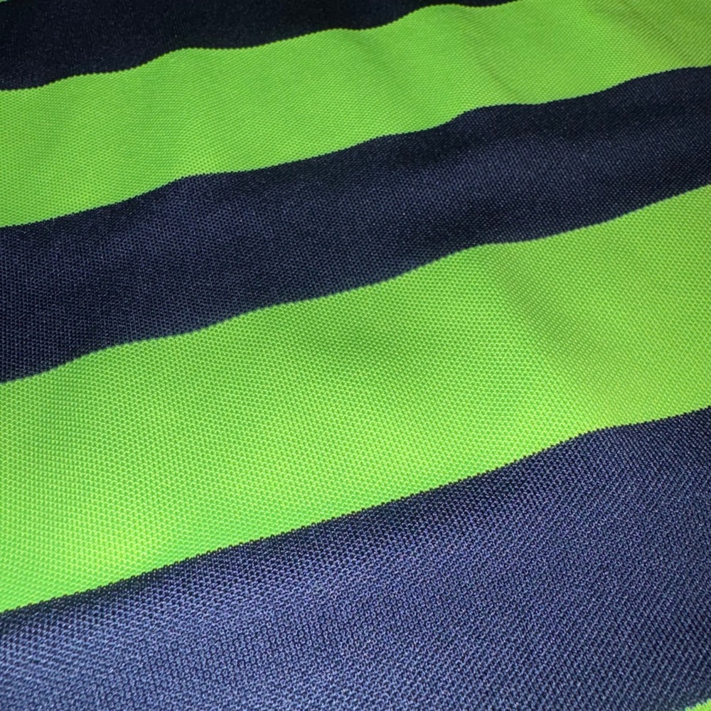 RLX RALPH LAUREN Polo Shirt Mens Large Green Navy Striped Performance Golf Tee - Picture 5 of 12